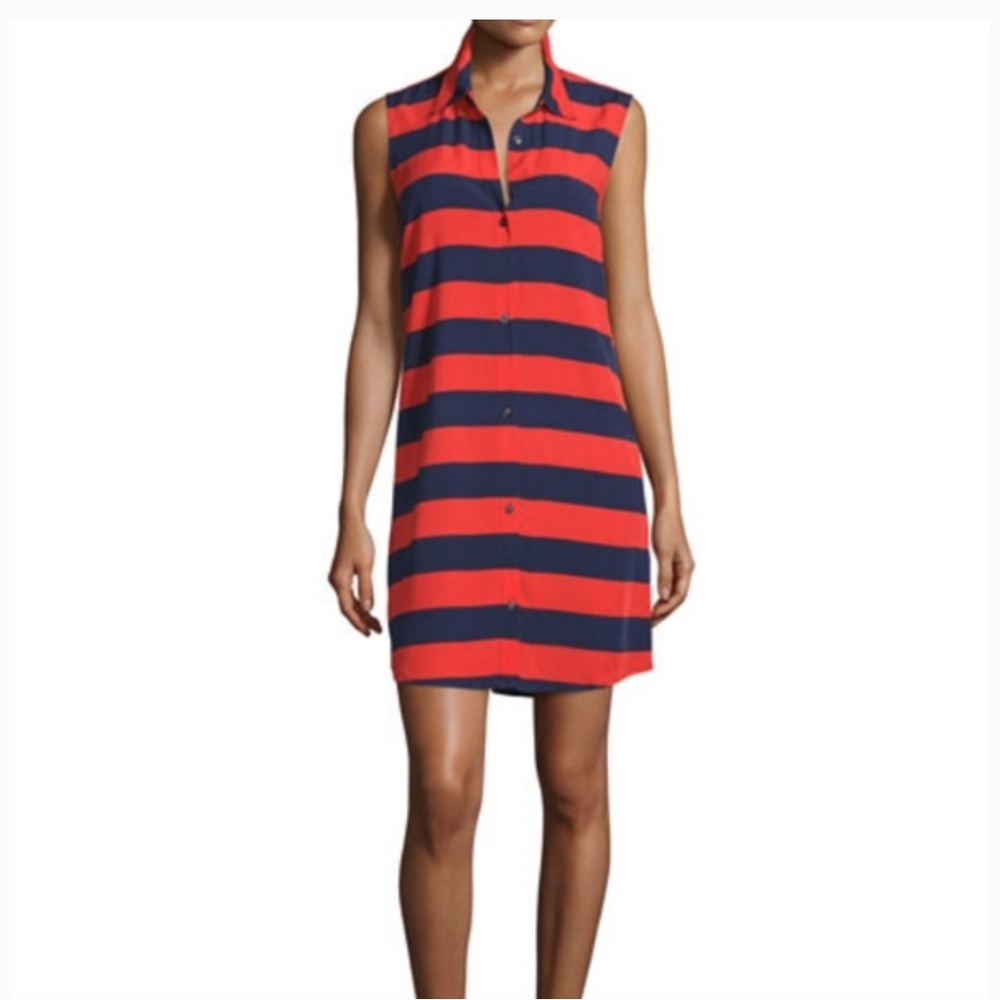 Splendid Capistan Rugby-Striped Shirtdress, XS